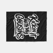 Mit meinen Cousins abhängen Fleecedecke (Vorderseite (Horizontal))