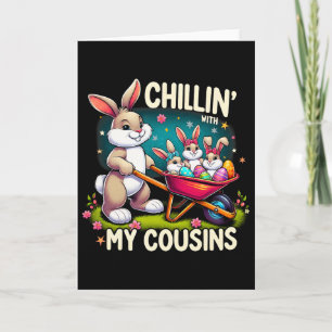 Mit meinen Cousins chillen Frohen Ostertag Familie Karte