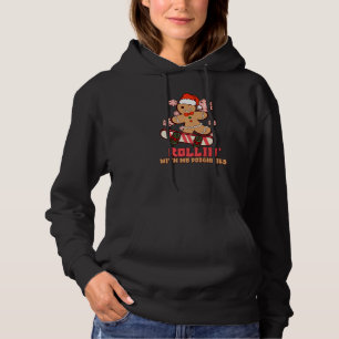 Mit meinen Doughmies Retro-Weihnachtsmann-Ska roll Hoodie