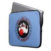 Mit meinen Gaben für Bowling-Bowler rollen Laptopschutzhülle (Vorderseite Links)