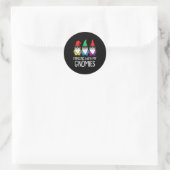 Mit meinen Gnomen den sonnigen Weihnachtsfeiertag  Runder Aufkleber (Tasche)