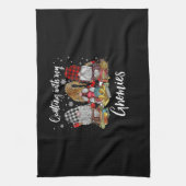 Mit meinen Gnomen den Weihnachtsfeiertag beenden Geschirrtuch (Vertikal)