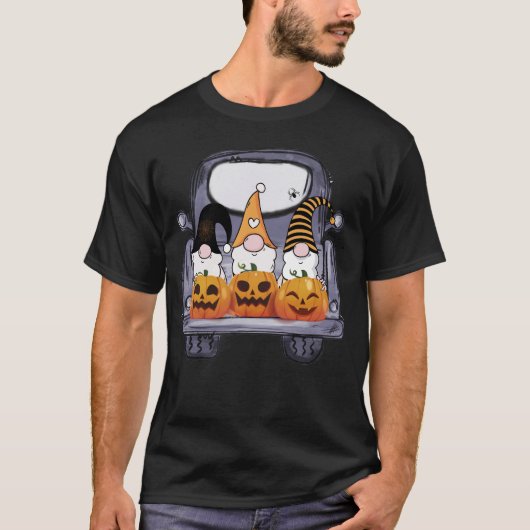 Mit meinen Gnomen ein sonniges Halloween T-Shirt (Vorderseite)