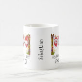 Mit meinen Gnomen eine lustige Weihnachtsmonografi Kaffeetasse (Mittel)