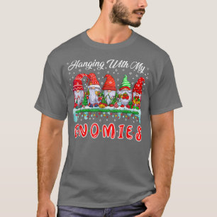 Mit meinen Gnomen Funny Five Gnomes Xmas Tre T-Shirt