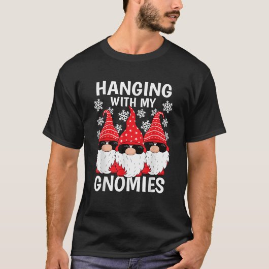 Mit meinen Gnomen Funny Weihnachten Männer W T-Shirt (Vorderseite)