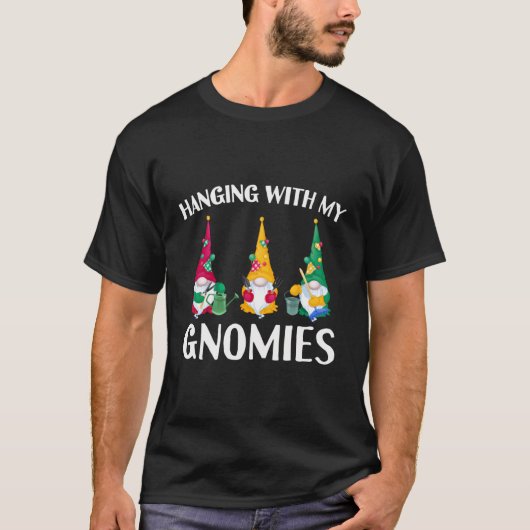 Mit meinen Gnomen Funny Yard Garden Gnome T-Shirt (Vorderseite)