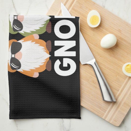 Mit meinen Gnomen-Garten-Genom Geschirrtuch (Viertel Falte)