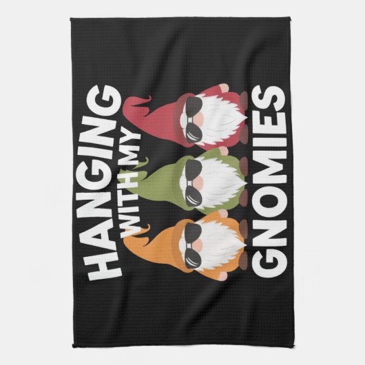 Mit meinen Gnomen-Garten-Genom Geschirrtuch (Vertikal)
