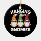 Mit meinen Gnomen-Garten-Genom Keramik Ornament (Vorne)