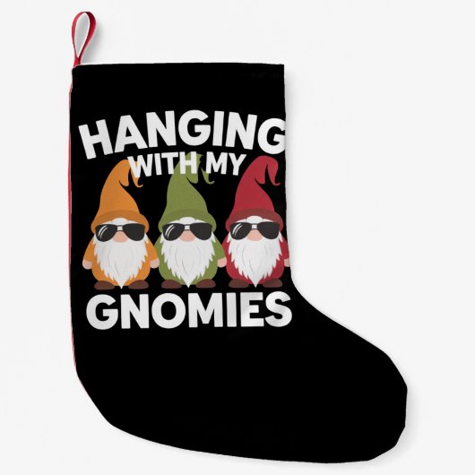 Mit meinen Gnomen-Garten-Genom Kleiner Weihnachtsstrumpf (Vorderseite)