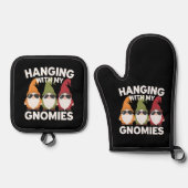 Mit meinen Gnomen-Garten-Genom Ofenhandschuh & Topflappen-Set (Vorderseite)