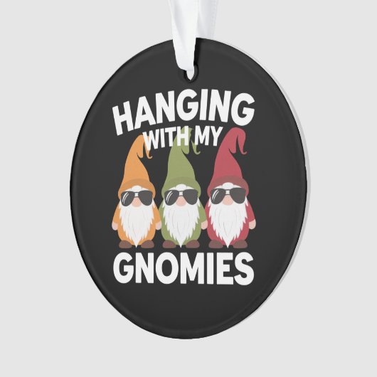 Mit meinen Gnomen-Garten-Genom Ornament (Vorderseite)