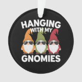 Mit meinen Gnomen-Garten-Genom Ornament (Vorderseite)