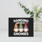 Mit meinen Gnomen-Garten-Genom Postkarte (Stehend Vorderseite)