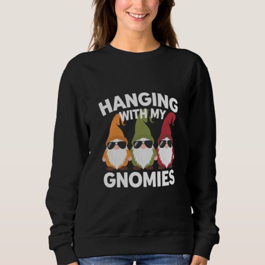 Mit meinen Gnomen-Garten-Genom Sweatshirt (Vorderseite)