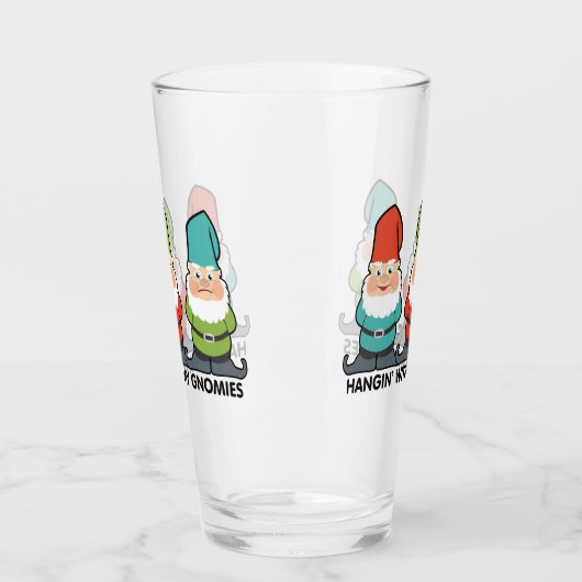 Mit meinen Gnomen-Heimen Glas (Links)