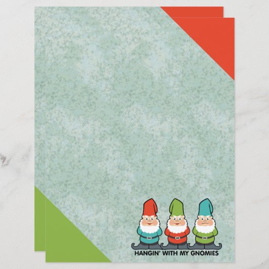 Mit meinen Gnomen-Homies Niedliche Stationäre (Vorne/Hinten)