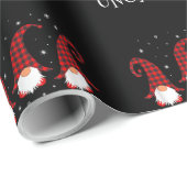 Mit meinen Gnomen Kariert Garden Weihnachtsschaum Geschenkpapier (Rolleneckpunkt)