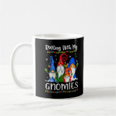 Mit meinen Gnomen lustige Gnome Xmas Lichter Bo Kaffeetasse (Links)