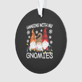 Mit meinen Gnomen lustige Weihnachtsgnome Weihnach Ornament (Vorderseite)
