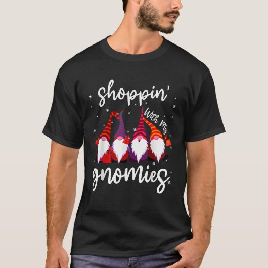 Mit meinen Gnomen Niedlichen Xmas Gnomes Lover h T-Shirt (Vorderseite)