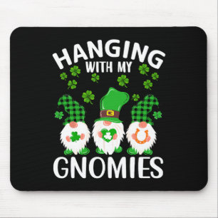 Mit meinen Gnomen St Patricks Day Green Gnom Mousepad