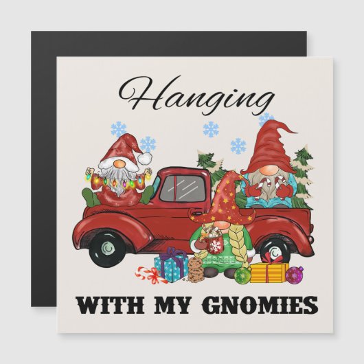 Mit meinen Gnomen umgehen Magnetkarte (Vorne/Hinten)