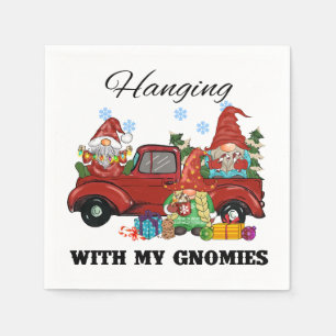 Mit meinen Gnomen umgehen - Niedliche Weihnachten Serviette