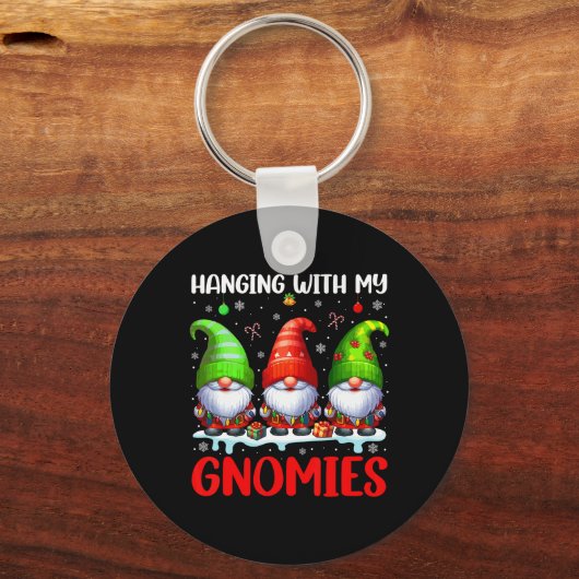 Mit meinen Gnomen Weihnachten farbenfroh drei G Schlüsselanhänger (Vorderseite)