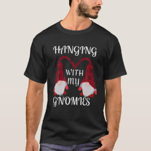 Mit meinen Gnomen Weihnachten Karierter Gartenspas T-Shirt