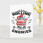Mit meinen Gnomen Weihnachtsgnomen rollen Karte (Gelbe Blume)