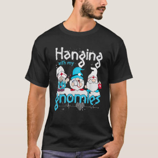 Mit meinen Gnomes hängen Retro-Gnome Weihnachten f T-Shirt