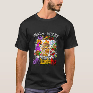Mit meinen Gnomies abhängen Frohes Hallothanksmas T-Shirt