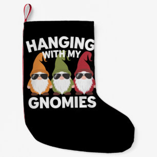 Mit meinen Gnomies aufhängen Lustiger Gartenzwerg Kleiner Weihnachtsstrumpf