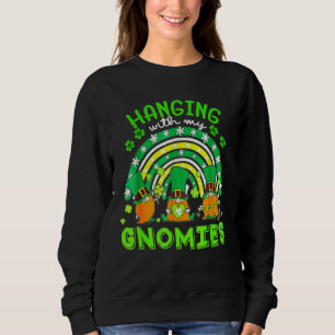 Mit meinen Gnomies Green Kariert Gnomes St Patr Sweatshirt