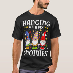 Mit meinen Gnomies hängend Nordischer Weihnachtsma T-Shirt