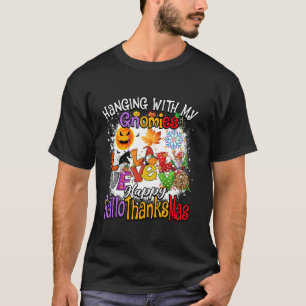 Mit meinen Gnomies Happy Hallothanksmas Gnome T-Shirt