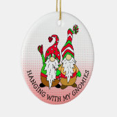Mit meinen Gnomies-Weihnachten umgehen Keramik Ornament (Rechts)