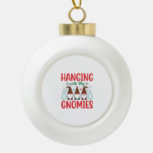 Mit meinen Gnomies Weihnachtsgnom hängen Keramik Kugel-Ornament
