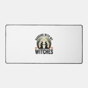 Mit meinen Hexen abhängen Vintage-Halloween-Design Schreibtischunterlage