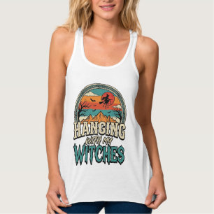 Mit meinen Hexen abhängen Vintage Halloween Design Tank Top