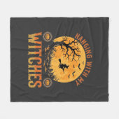Mit meinen Hexen Halloween Fleecedecke (Vorderseite (Horizontal))