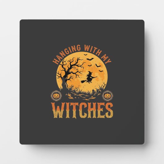 Mit meinen Hexen Halloween Fotoplatte (Vorderseite)