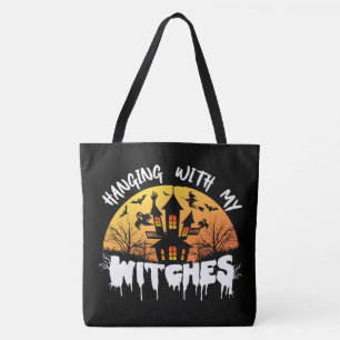 Mit meinen Hexen Halloween Tote Tag Tasche