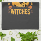 Mit meinen Hexen hängend Halloween-Design (2) Geschirrtuch (Gefaltet)
