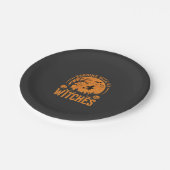 Mit meinen Hexen hängend Halloween-Design (3) Pappteller (Schrägansicht)