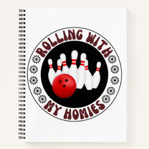Mit meinen Homies-Geschenken für Bowling-Kugelschi Notizblock