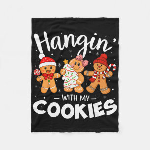 Mit meinen Keksen rumhängen Weihnachts-Gingerbread Fleecedecke