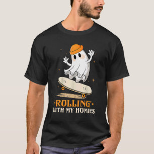 Mit meinen Kumpels Rollerskater T-Shirt